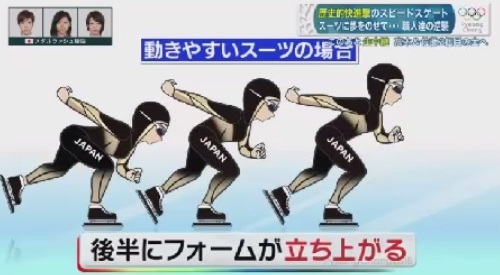 平昌オリンピック スピードスケート 新型スーツの開発秘話 後半のフォーム