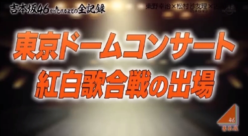4月4日 第1回 吉本坂46が売れるまでの全記録 東京ドームコンサート 紅白歌合戦出場