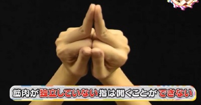 第22回 NHK「チコちゃんに叱られる！」小指ピーンの謎。小指を伸ばす筋肉(小指伸筋)の有無のチェック法