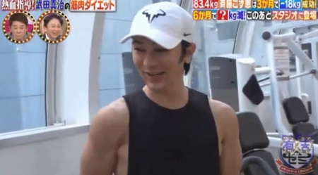 有吉ゼミで紹介された武田真治の筋肉ダイエットで被っていたナイキの白いキャップはテニスのラファエル・ナダルモデル