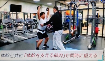 吉田正尚の筋肉を作る室伏広治流トレーニング法の内容とは？腰にハンマー＆チューブ＆ケトルベル