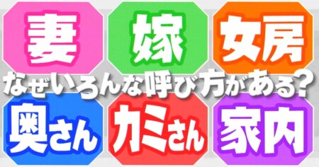 妻 女房 嫁 奥さん 家内 カミさんはそれぞれどんな意味 チコちゃんに叱られる