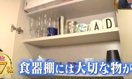 ダレノガレ明美の自宅 食器棚にイニシャル入りのマグカップ