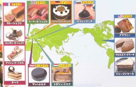 マツコの知らない世界 チョコレートケーキの世界で4ジャンル別紹介の全12品 国別のチョコレートケーキの種類