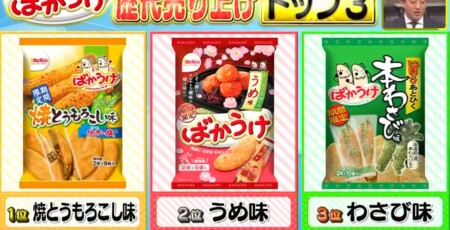 ザワつく金曜日 お菓子ばかうけの味別歴代人気ランキングベスト3 まずいワースト3は