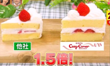 林修のニッポンドリル 銀座コージーコーナー人気スイーツ売上ランキングベスト10 第2位 苺のショートケーキ