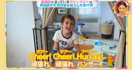 チコちゃんに叱られる 応援団のフレーフレーの意味は 語源は英語の