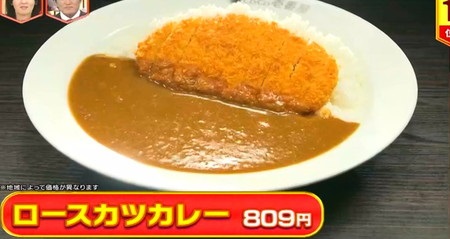 林修のニッポンドリル ココイチカレーメニュー売上ランキング上位ベスト10一覧