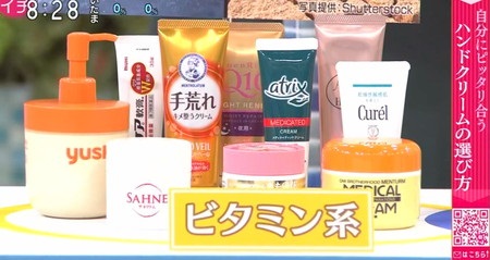 NHKあさイチ ハンドクリームの選び方 皮膚が薄い、あかぎれにはビタミン系