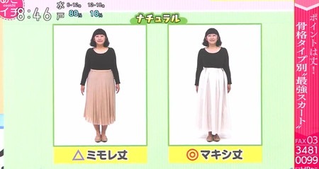 NHKあさイチ 骨格診断の自己診断のやり方＆タイプ別スカートの選び方 ナチュラルはマキシ丈