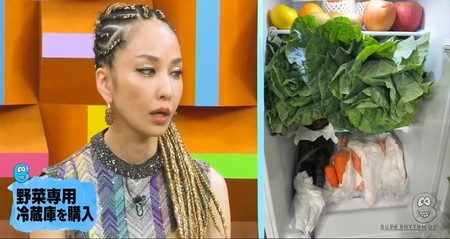 バズリズム 中島美嘉の自宅 野菜専用冷蔵庫