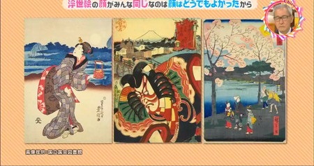 チコちゃん 浮世絵の3ジャンル 美人画、役者画、名所画