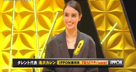 IPPON女子グランプリ2022 決勝 タレント代表・滝沢カレンIPPON獲得率