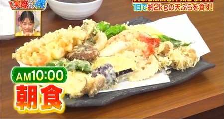 それって実際どうなの課 天ぷらダイエット 2日目も朝から野菜天ぷら盛り合わせ