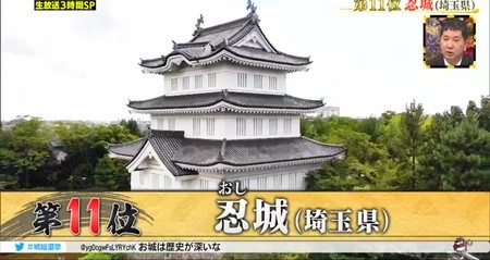 最強の城総選挙ランキング11位 忍城