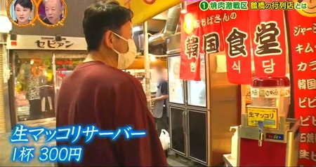 有吉クイズ 大阪グルメ 崔おばさんの韓国食堂 生マッコリサーバー