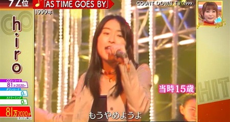 歌のゴールデンヒット 歴代歌姫の歌ランキング92位 hiro AS TIME GOES BY
