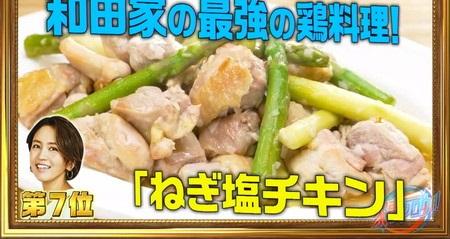 家事ヤロウ 和田明日香レシピ2022ランキング7位 ねぎ塩チキン