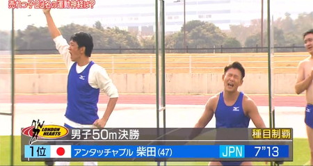ロンハースポーツテスト2023 50m走優勝 アンタ柴田