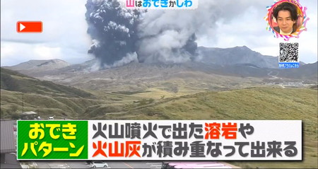 チコちゃん 山とは地球のおでき 溶岩や火山灰が積み重なって出来る