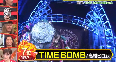 プロレス入場曲ランキング7位 高橋ヒロム TIME BOMB