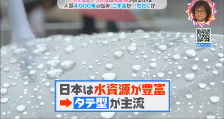 縦型洗濯機が日本で多いのは水が豊富だから チコちゃん