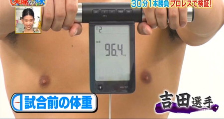 プロレスの試合前後の体重変化は？吉田和正の体重96.4kg それって実際どうなの課