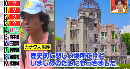 外国人観光客が驚く日本の歴史名所スポットランキング 原爆ドーム ナゾトレ