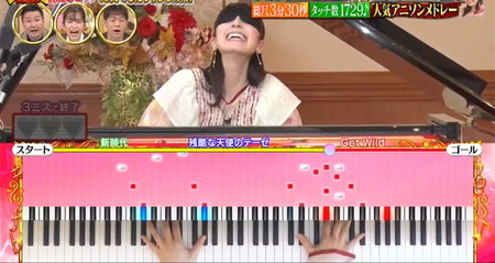 神業チャレンジピアノ結果 松井咲子 アニソンメドレー失敗