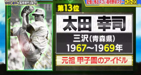 高校野球総選挙2023 ランキング結果 太田幸司