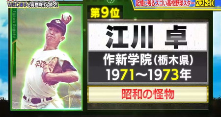 高校野球総選挙2023 ランキング結果 江川卓