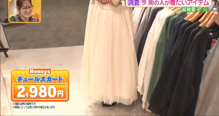 ヒルナンデス アナウンサーファッション対決 皆藤愛子のスカート