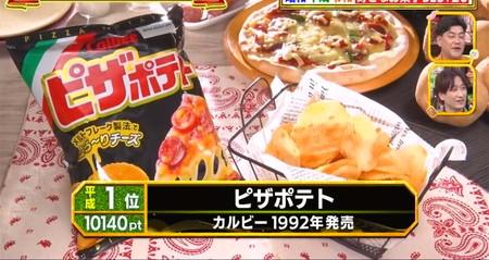 お菓子ランキング2023 平成の1位 ピザポテト
