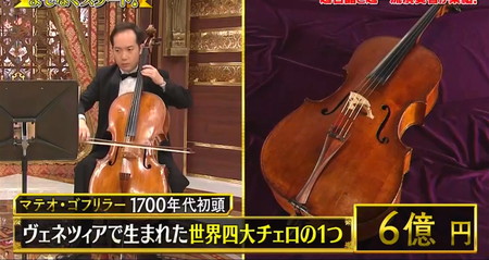 格付けチェック2024 弦楽 チェロの金額は6億円