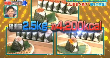 それって実際どうなの会のおにぎりダイエット1日目の食事メニュー