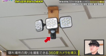 学校かくれんぼの360度カメラ