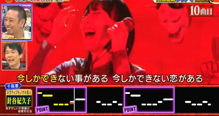 鬼レンチャン結果 針谷紀久子は10曲目「恥ずかしいか青春は」で失敗