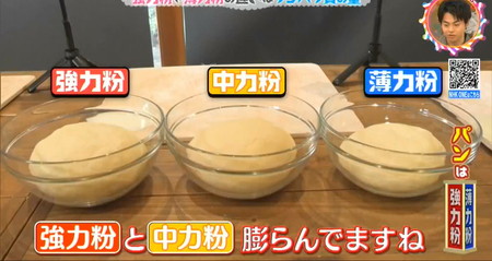 強力粉・中力粉・薄力粉でパンを作ると薄力粉は生地が上手く膨らまず