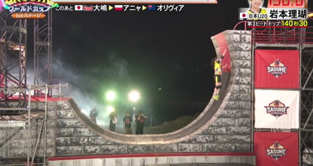SASUKEワールドカップ2026 岩本理瑚は1stステージクリアに一歩届かず