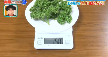 それって実際どうなの会のパセリダイエットの食べる量は1食15g