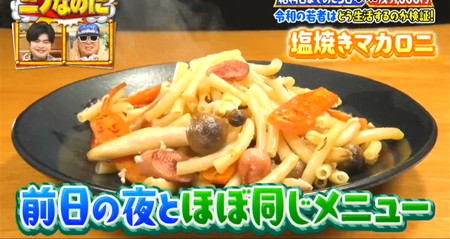 ニノなのに 田中雅功の節約レシピ 塩焼きマカロニ