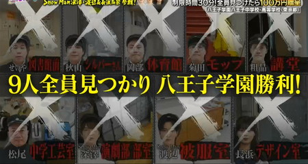 学校かくれんぼ結果 八王子学園は学校チーム勝利